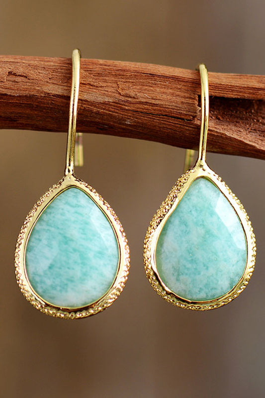 Stone Teardrop Earrings