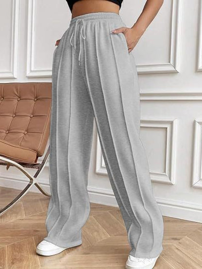 Drawstring Wide Leg Pants