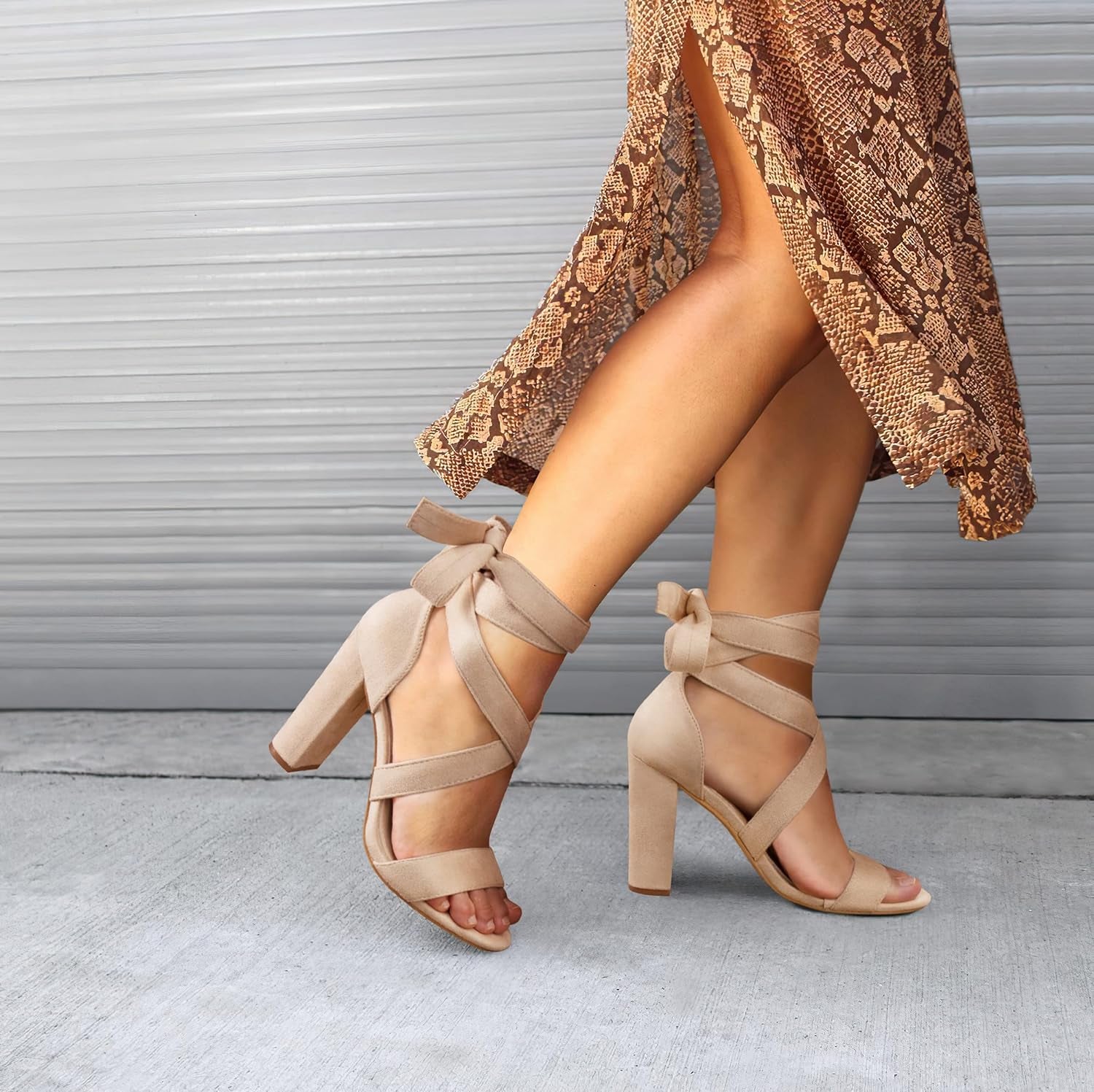 Strappy Chunky Heels