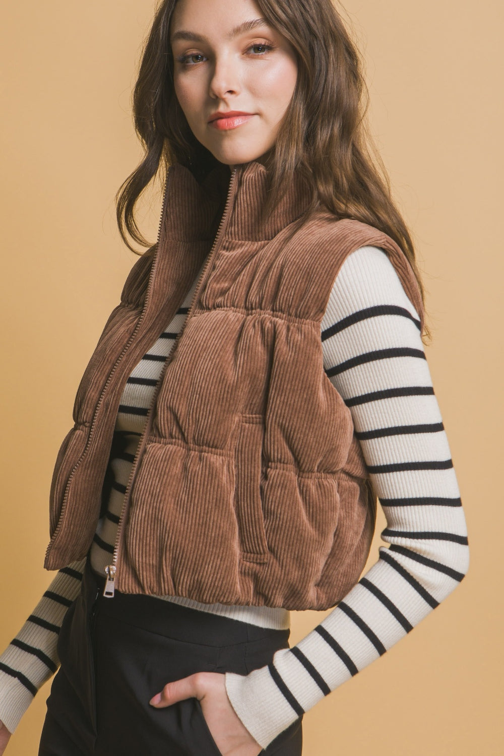 Corduroy Puffer Vest