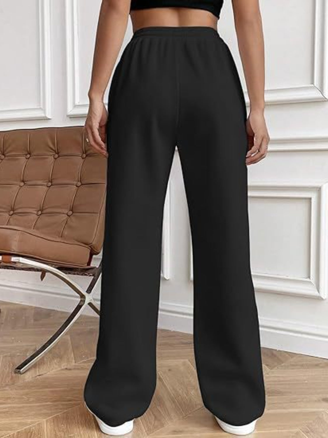 Drawstring Wide Leg Pants