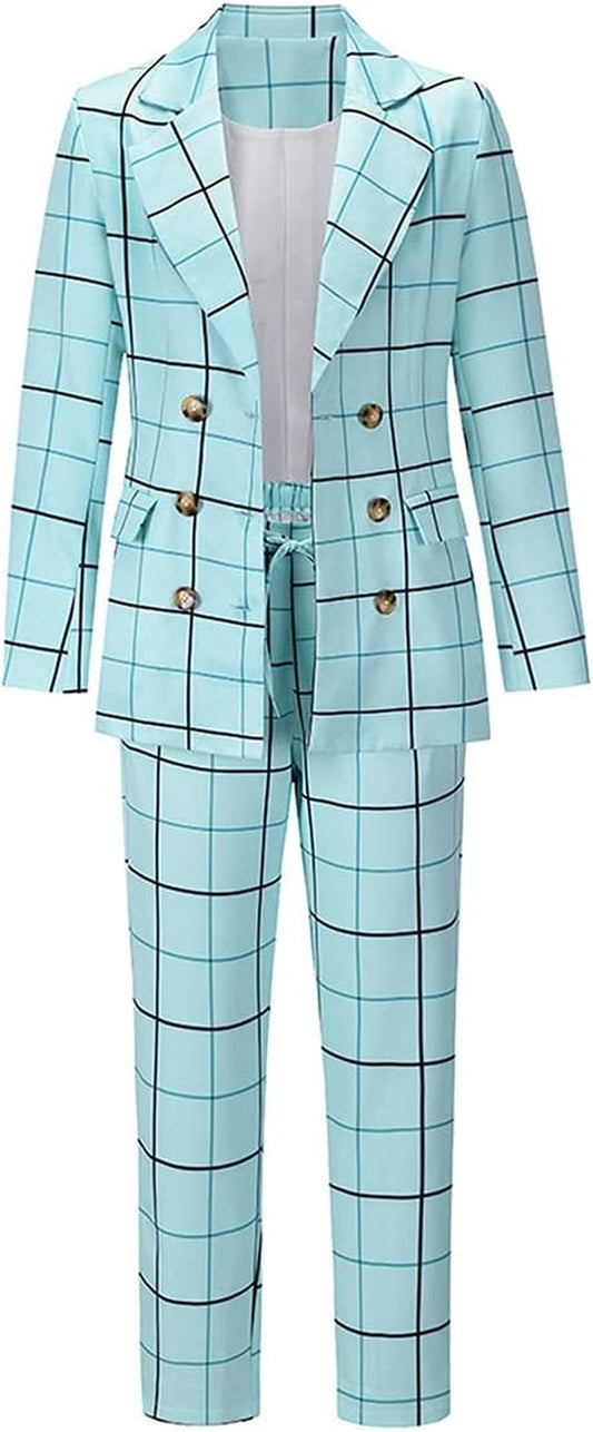 Women'S 2 Piece Plaid Suit