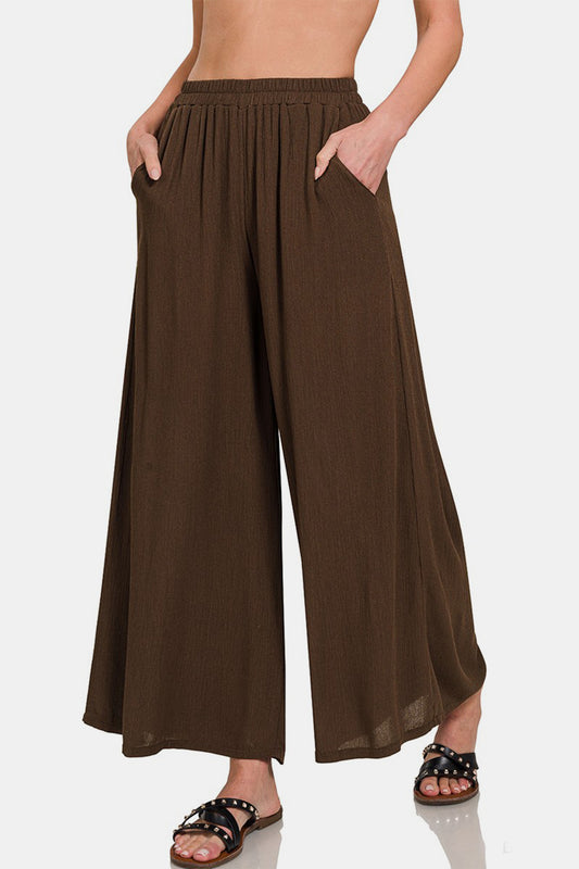 Wide Leg Pants With Pockets