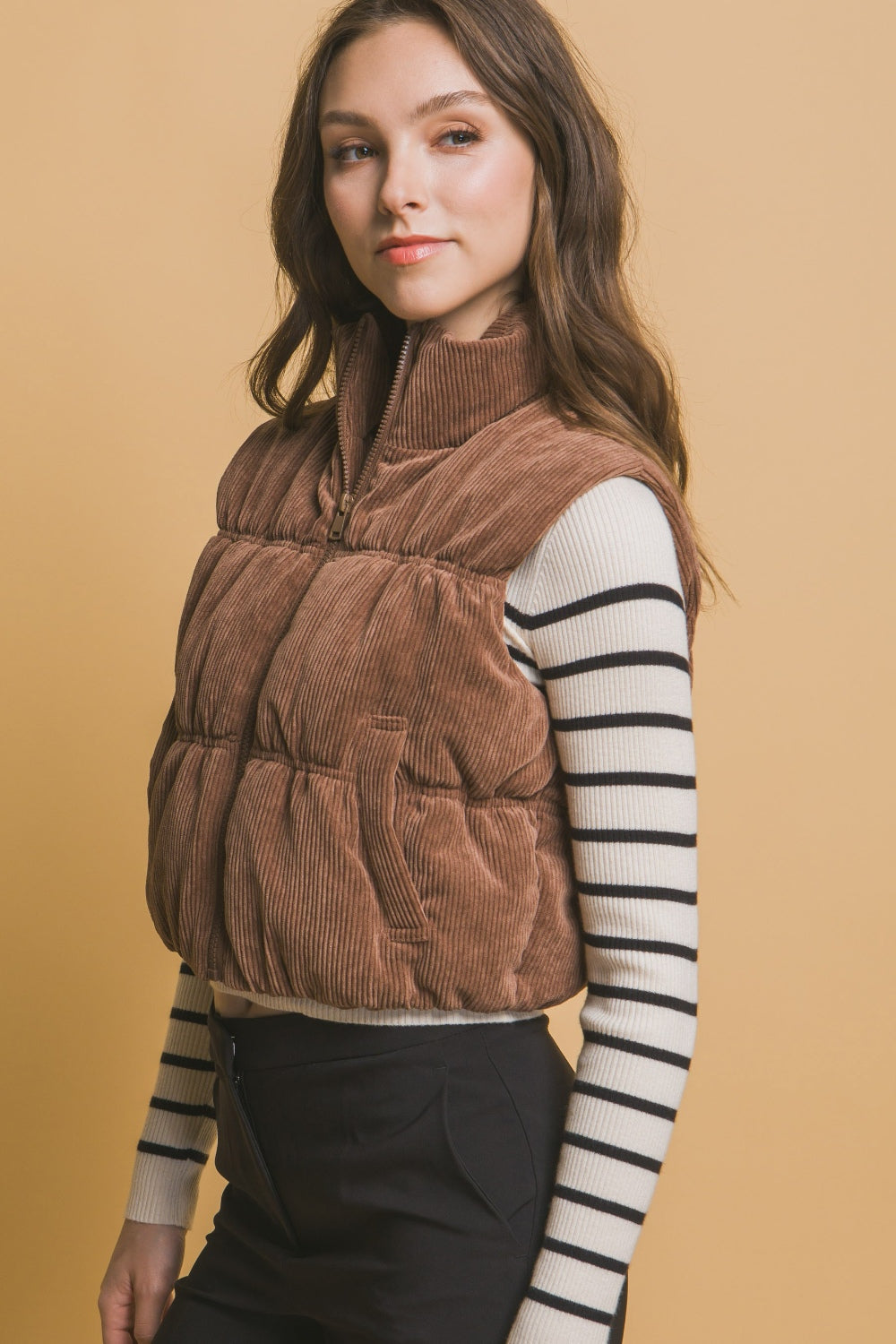 Corduroy Puffer Vest