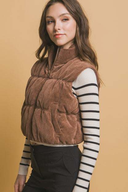 Corduroy Puffer Vest