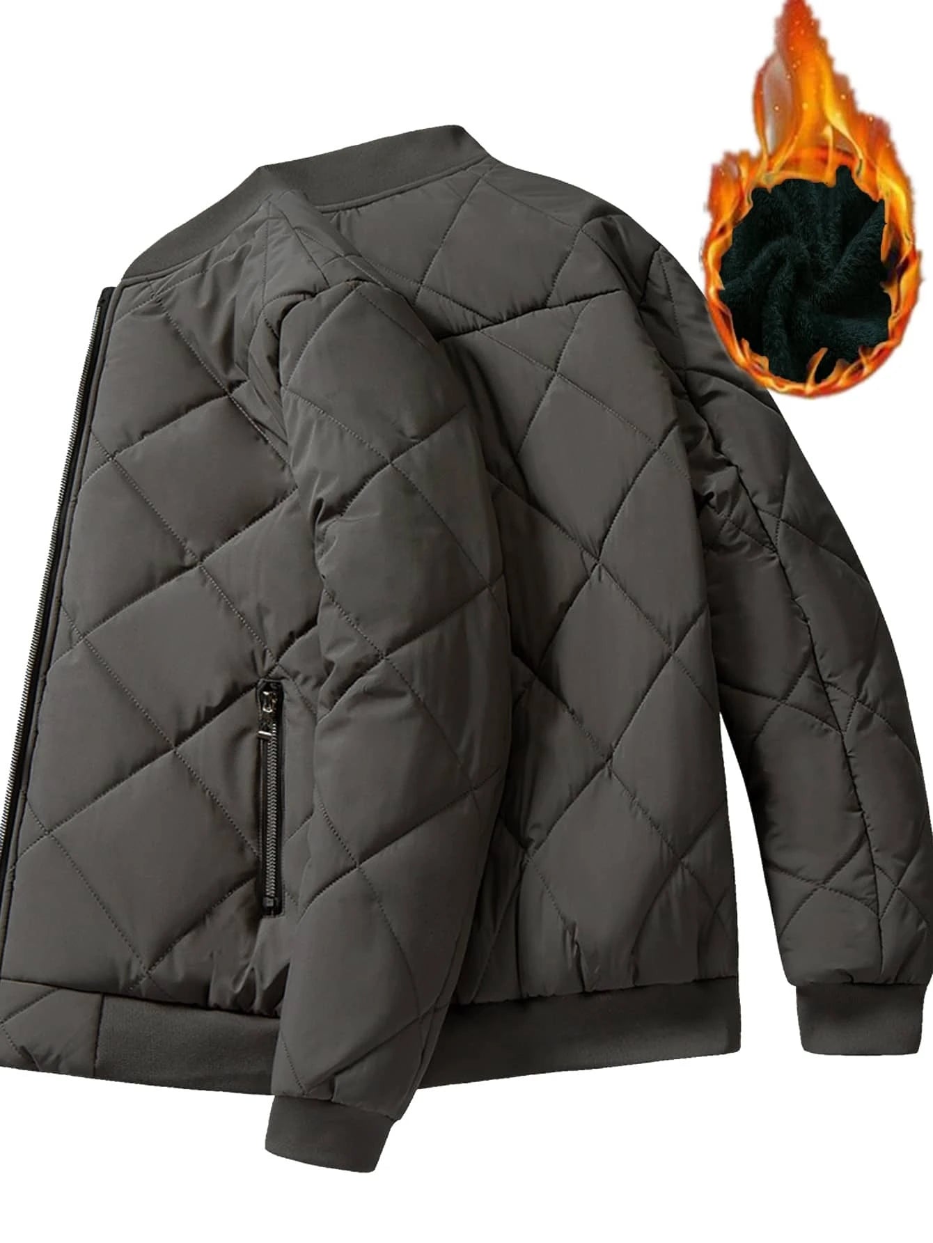 Fleece Lined Bomber Jacket