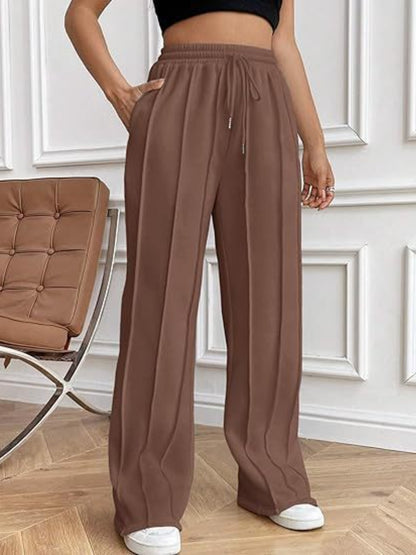 Drawstring Wide Leg Pants