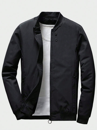 Man Mode Zip Up Bomber Jacket