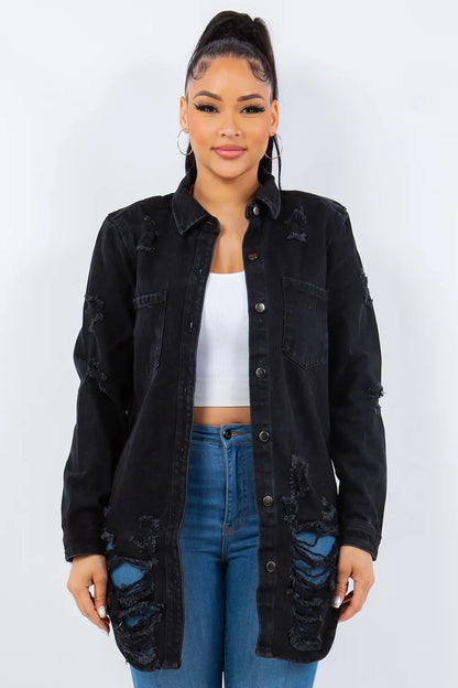 Distressed Denim Jacket