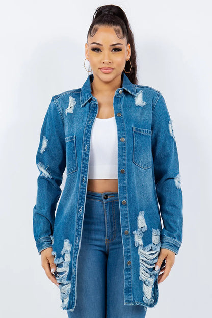 Distressed Denim Jacket