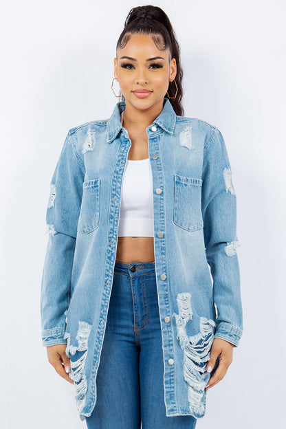 Distressed Denim Jacket