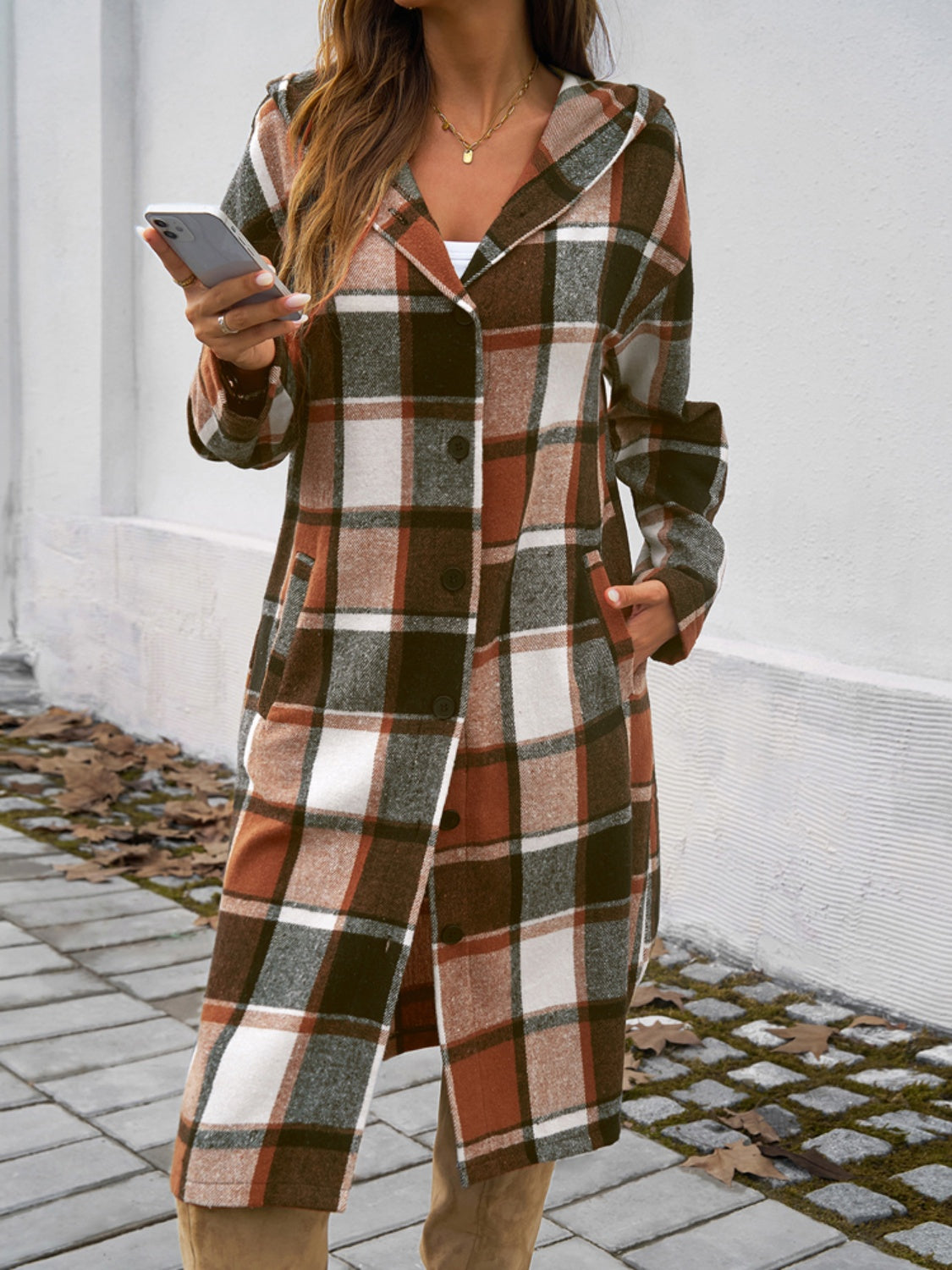 Autumn Plaid Overcoat