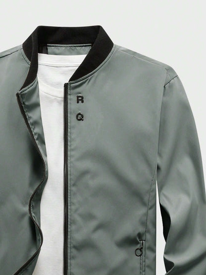 Man Mode Zip Up Bomber Jacket