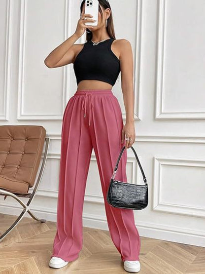 Drawstring Wide Leg Pants