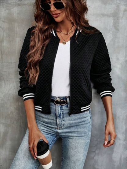 Stripe Cuff Long Sleeve Jacket