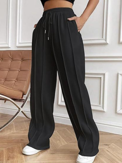 Drawstring Wide Leg Pants