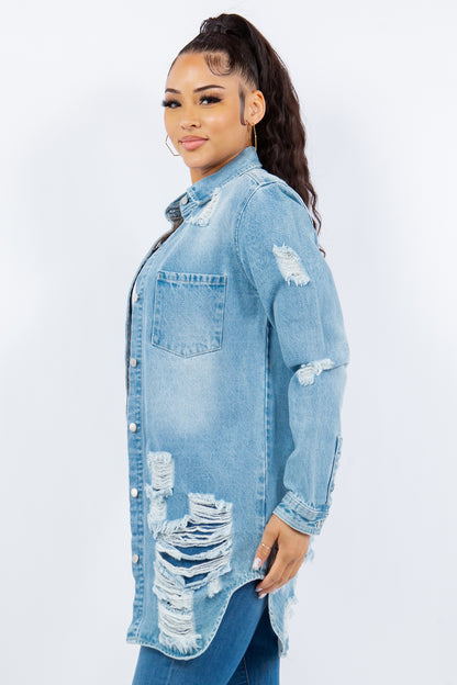 Distressed Denim Jacket