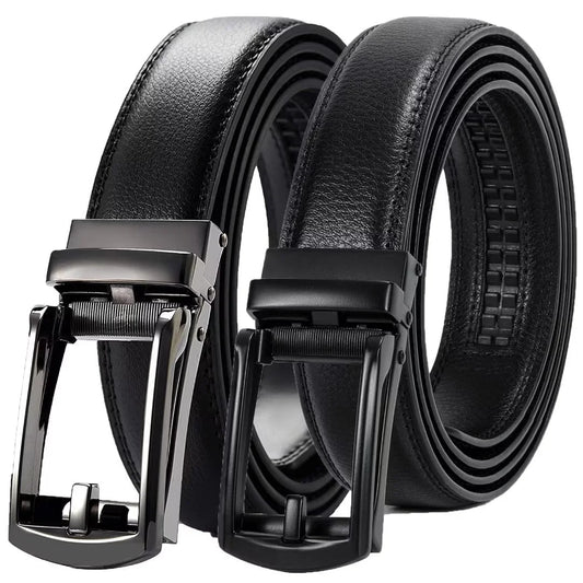 Men'S Ratchet Belts Leather Click Belt for Men 2 Pack